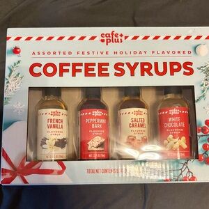 Assorted Festive Holiday Flavored Coffee Syrups